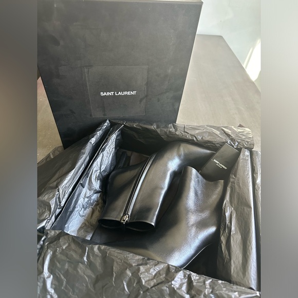 SAINT LAURENT Katie Boots – Luxury Designer Ankle Boots - Footwear - Picture 5 of 10